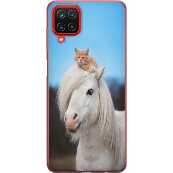 Samsung Galaxy A12 Deksel / Mobildeksel - Hest & Katt