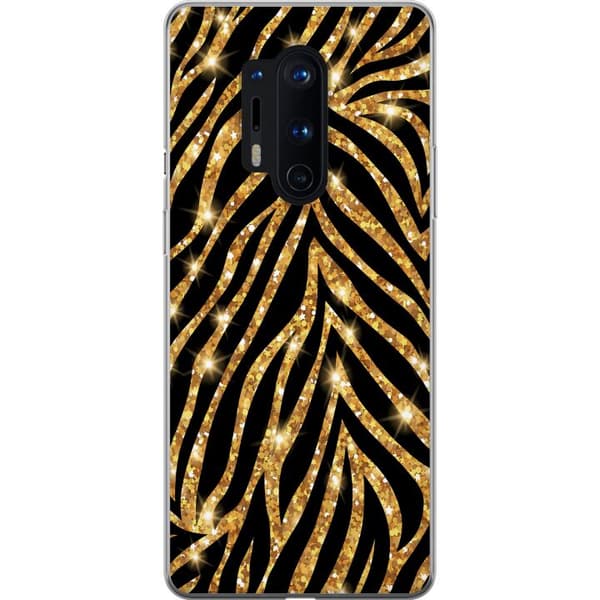 OnePlus 8 Pro Deksel / Mobildeksel - Gull & Glitter
