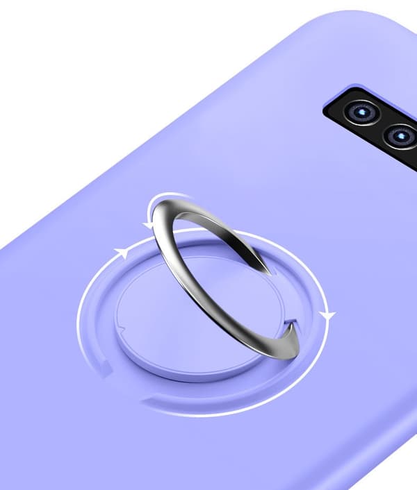 Samsung Galaxy S10e-etui - mikrofiber-silikone med ringholder