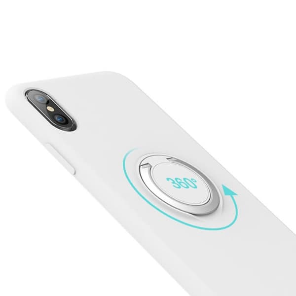 iPhone XS Max-cover - mikrofiber-silikone med ringholder
