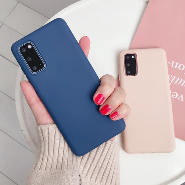 Samsung Galaxy S20 skal - silikone mikrofiber röd