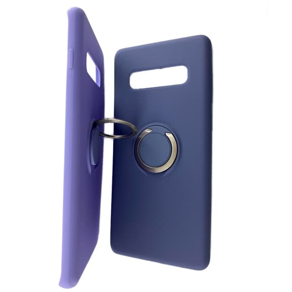 Samsung Galaxy S10 Plus Skal - Mikrofiber Silikon med Ringhållare