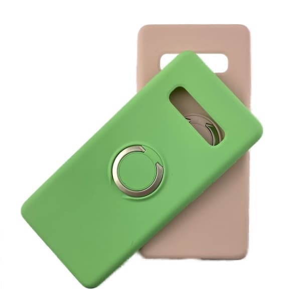 Samsung Galaxy S10 Plus Skal - Mikrofiber Silikon med Ringhållare