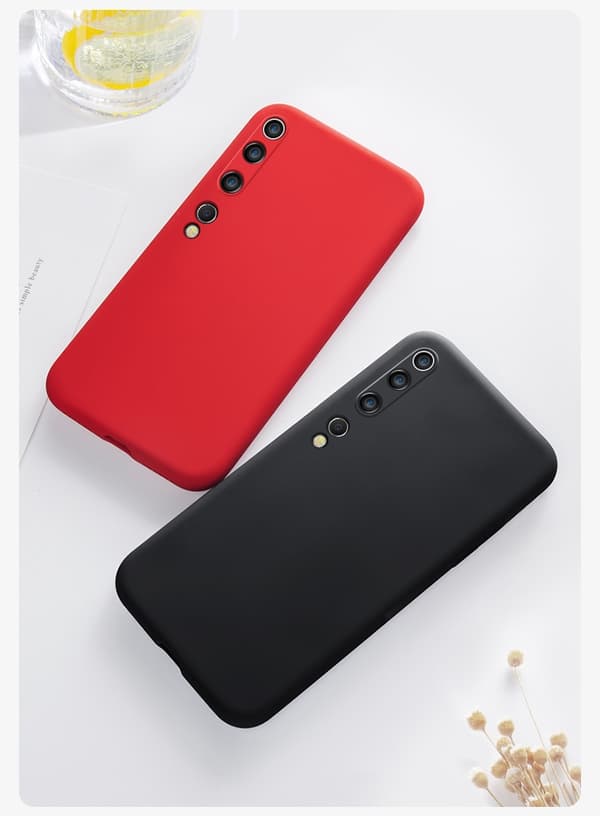 Xiaomi Mi 10 - Silicone Case Microfiber