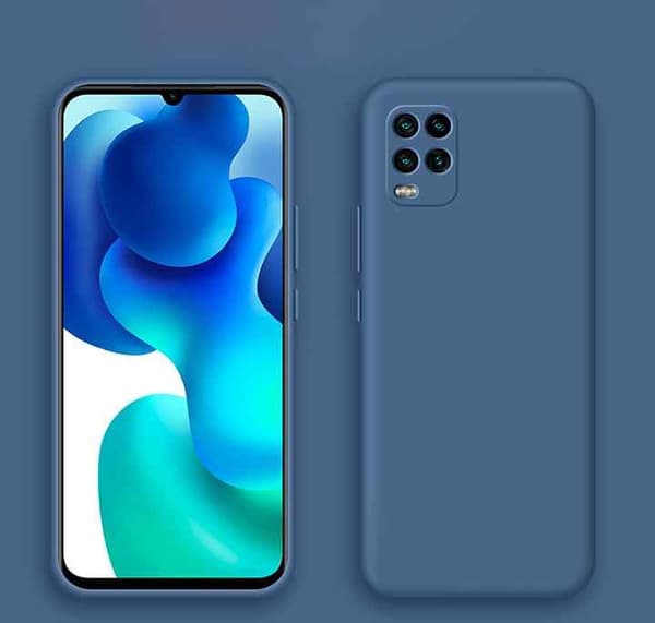 Xiaomi 10 Lite silicone microfiber case Svart Svart