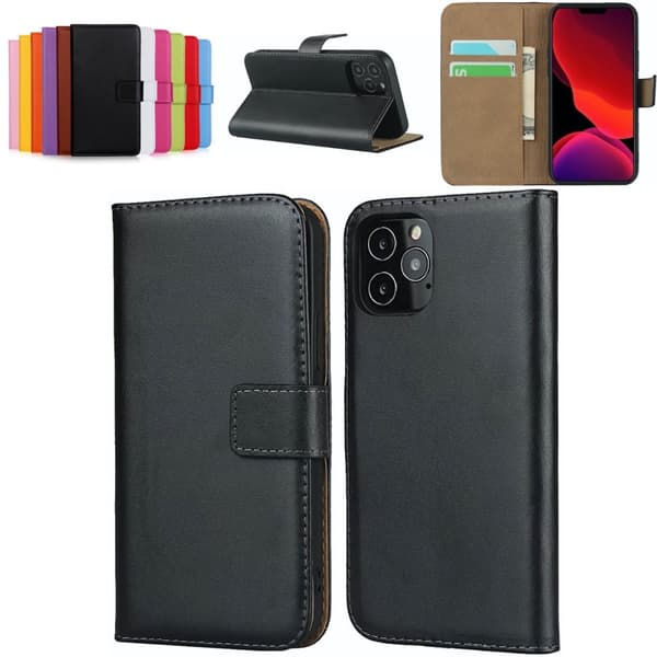 Plånbok Iphone 11 wallet SVART plånbok iPhone 11 fodral skal