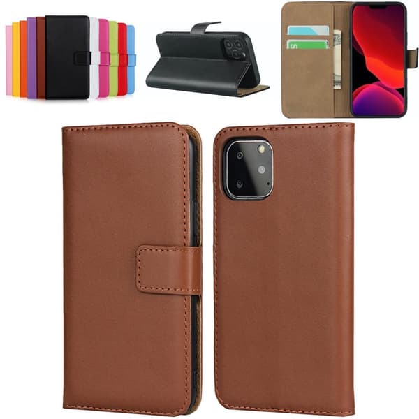 Plånbok Iphone 11 wallet BRUN plånbok iPhone 11 fodral skal