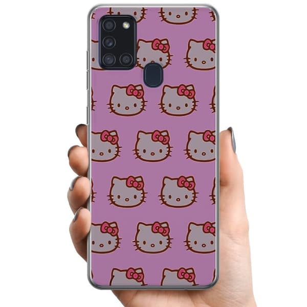 Samsung Galaxy A21s TPU Mobildeksel Hello Kitty