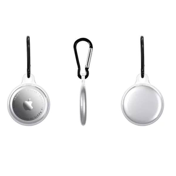 2-pack Airtag skal - TPU Clear - med nykelring - Protective Case