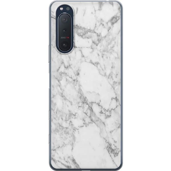 Sony Xperia 5 II Cover / Mobilcover - Marmor Hvid