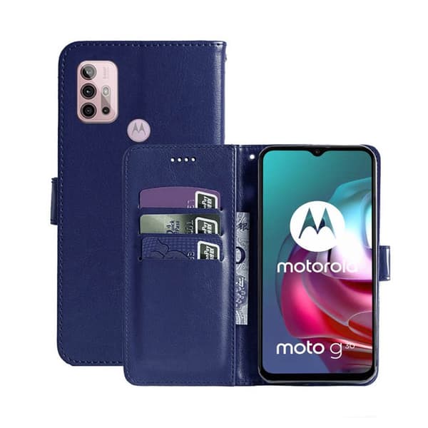 Wallet Cover 3-kort Motorola Moto G30 : farve - mørk