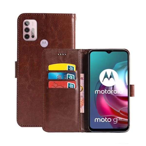 Wallet Cover 3-kort Motorola Moto G30 : farve - brun