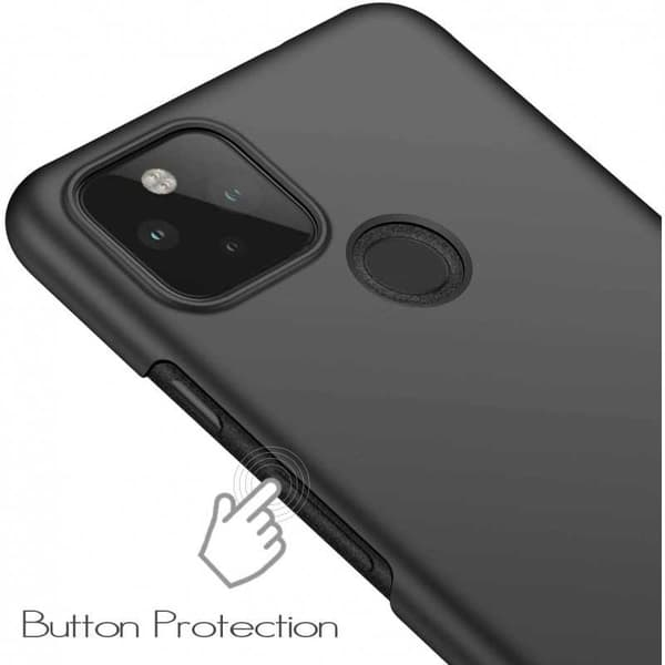 Google Pixel 4a 5G Ultraohut kumipäällysteinen mattamusta Cover Basic V2