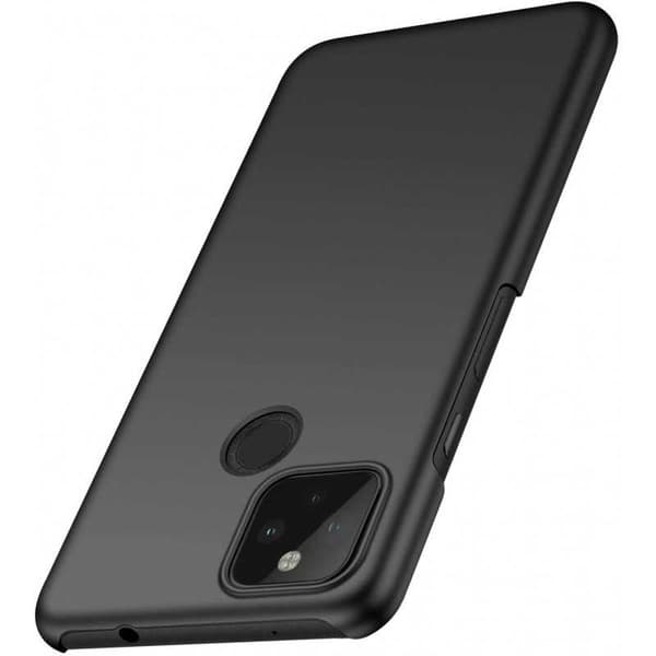 Google Pixel 4a 5G Ultraohut kumipäällysteinen mattamusta Cover Basic V2
