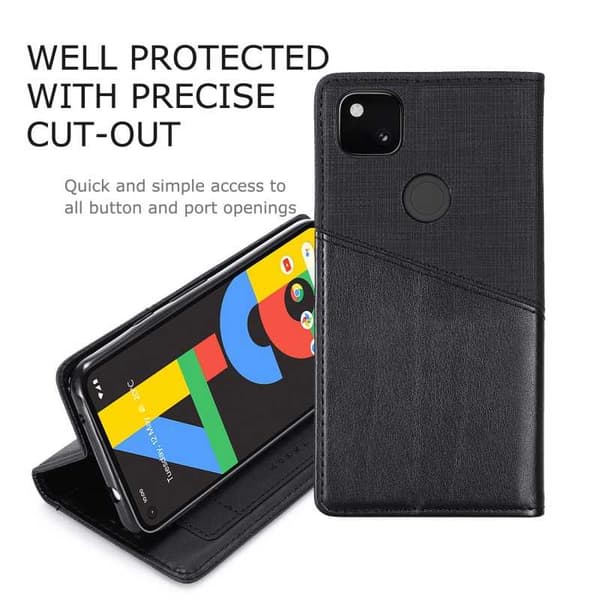 Elegant etui til Google Pixel 4a 5G i PU-læder med RFID-blok