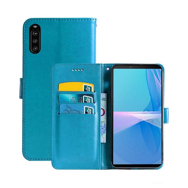Mobilplånbok 3-kort Sony Xperia 10 III : Färg - Ljusblå
