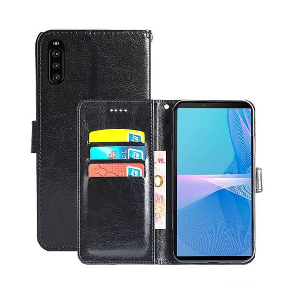 Lompakkokotelo 3-kortti Sony Xperia 10 III : väri - musta