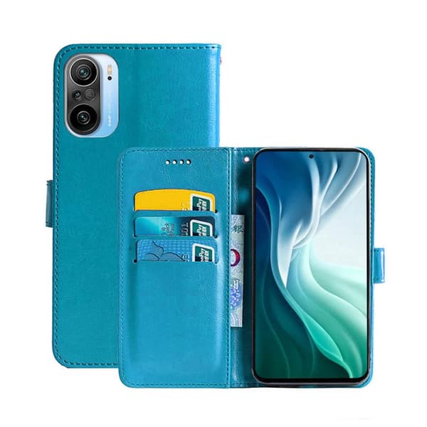 Mobilplånbok 3-kort Xiaomi Mi 11i : Färg - Ljusblå