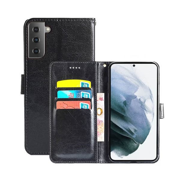 Lommebokdeksel 3-kort Samsung Galaxy S21 FE : Farge - Svart