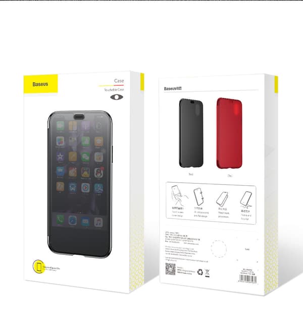 Baseus Touchable Fodral för iPhone XS Max - Röd