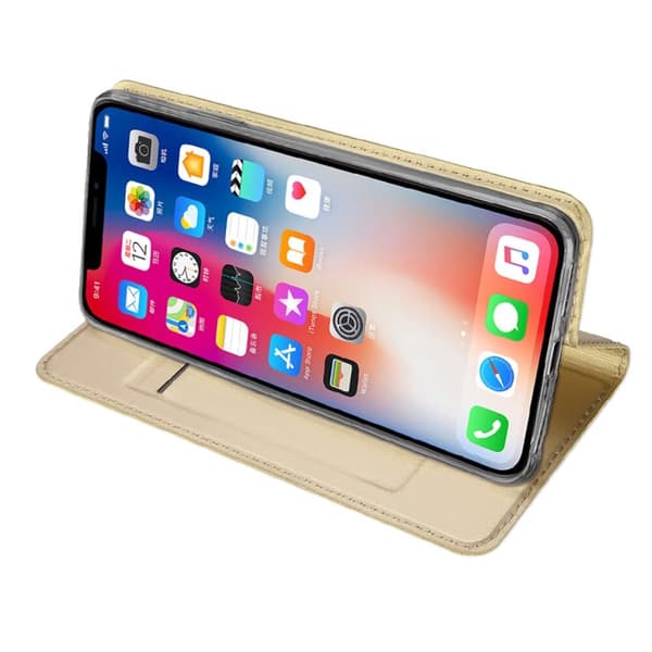 SiGN Skin Pro Plånboksfodral till iPhone XS Max - Guld