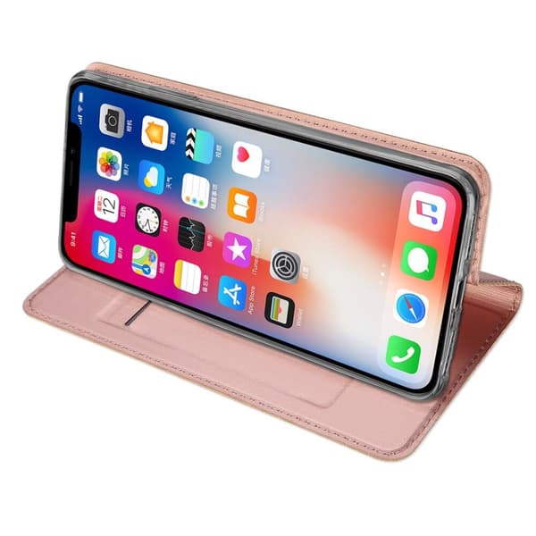 SiGN Skin Pro Plånboksfodral till iPhone XS Max - Roséguld