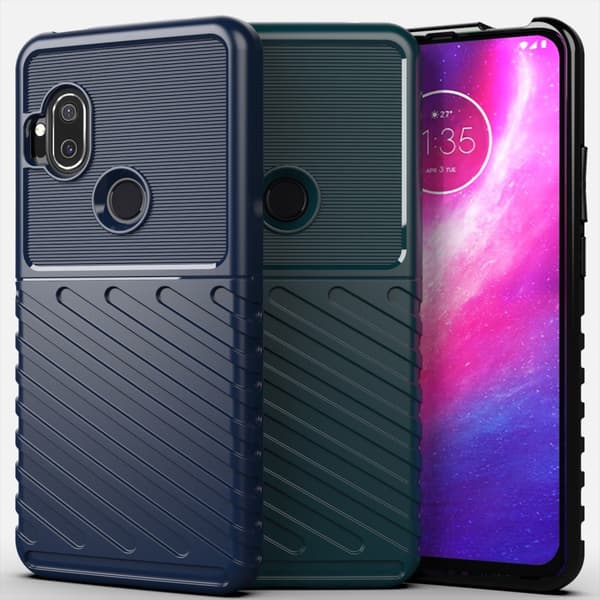 Motorola One Hyper - Twill Textur Skal - Svart