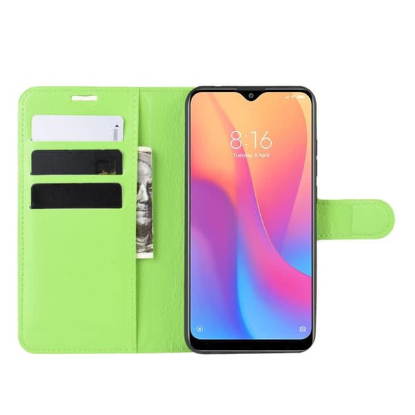 Xiaomi Redmi 8A - Litchi Plånboksfodral - Grön