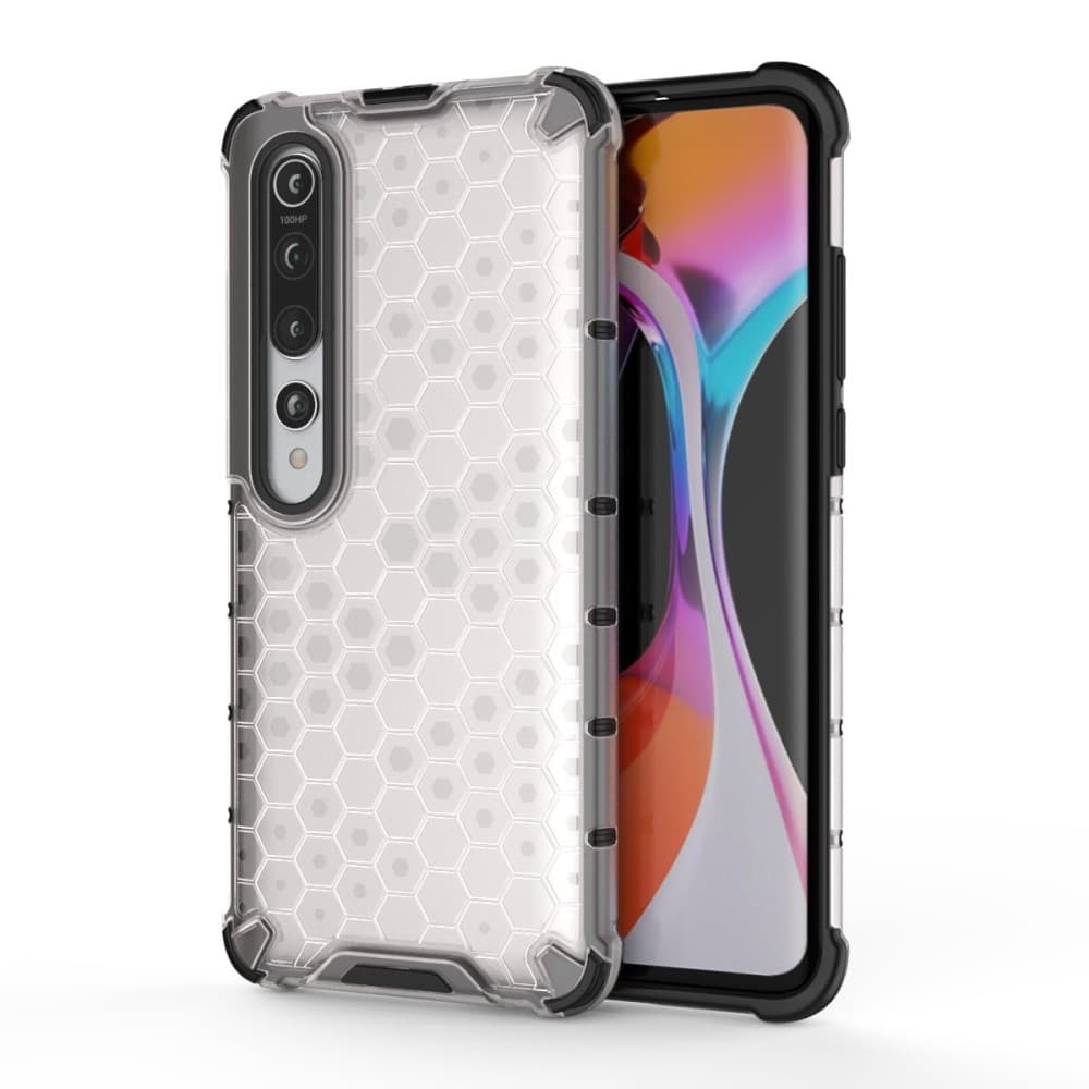 Xiaomi Mi 10 / 10 Pro - Armor Honeycomb Textur - Vit