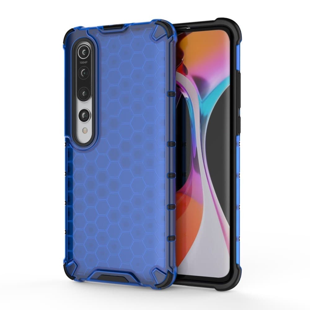 Xiaomi Mi 10 / 10 Pro - Armor Honeycomb Textur - Blå