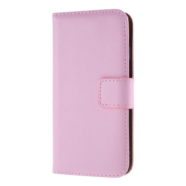 iPhone 7/8/SE (2020/2022) - Äkta Läder Plånboksfodral - Ljus Rosa