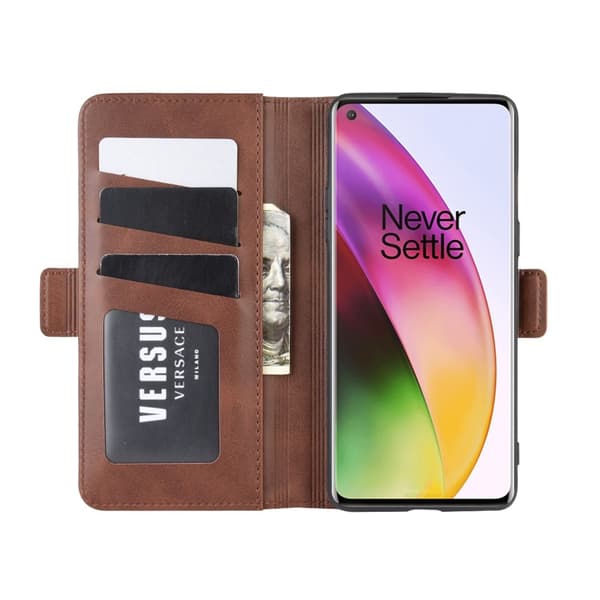 OnePlus 8 - Plånboksfodral - Brun