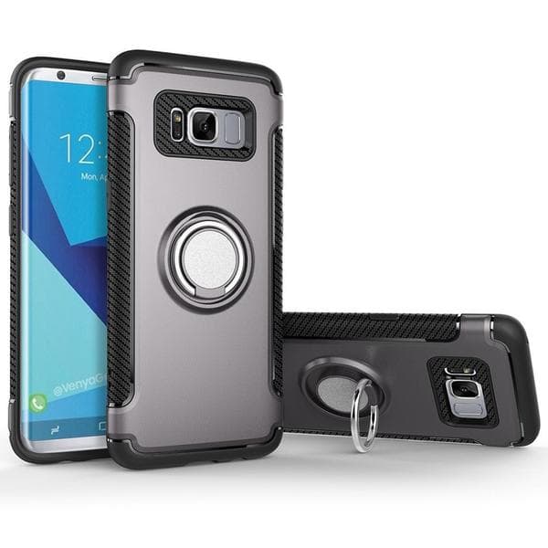 Samsung S8 Plus - Armour Ring Skal - Grå