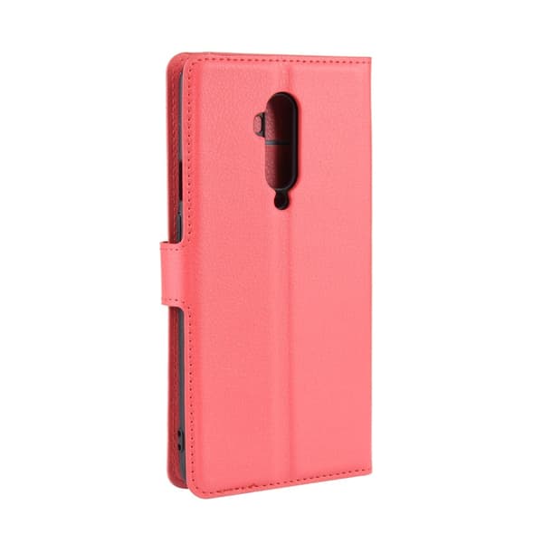 OnePlus 7T Pro - Litchi Plånboksfodral - Röd