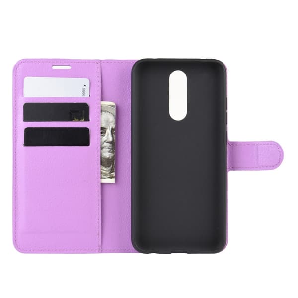 Xiaomi Redmi 8 - Litchi Plånboksfodral - Lila