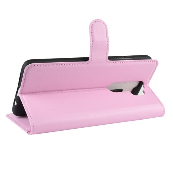 Xiaomi Redmi Note 8 Pro - Litchi Plånboksfodral - Ljus Rosa