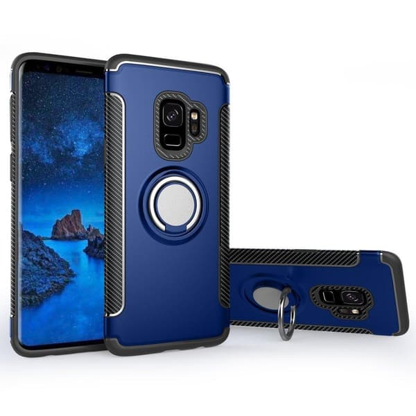 Samsung Galaxy A6 - Ring Skal - Mörk Blå