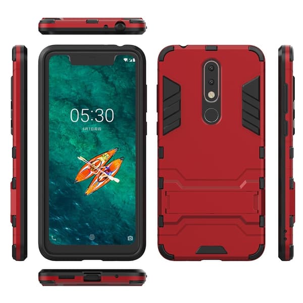 Nokia 5.1 Plus - Armour Skal - Röd