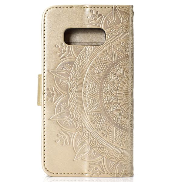 Samsung Galaxy S10e - Mandala Plånboksfodral - Guld