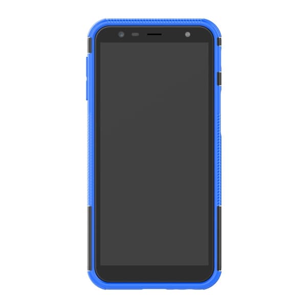 Samsung Galaxy J6 Plus - Stöttåliga skalet med stöd - Blå