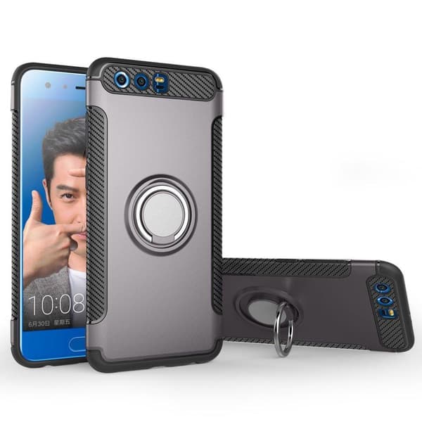 Huawei Honor 9 - Armour Ring Skal - Grå