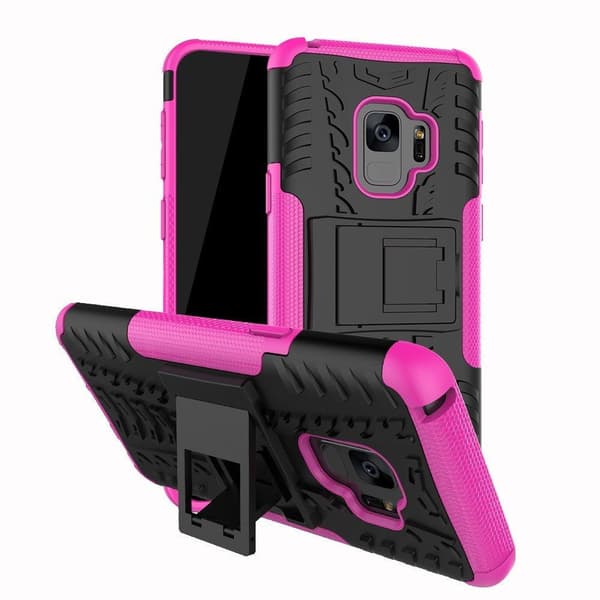 Samsung A6 Plus (2018) - Ultimata stöttåliga skalet med stöd - Rosa