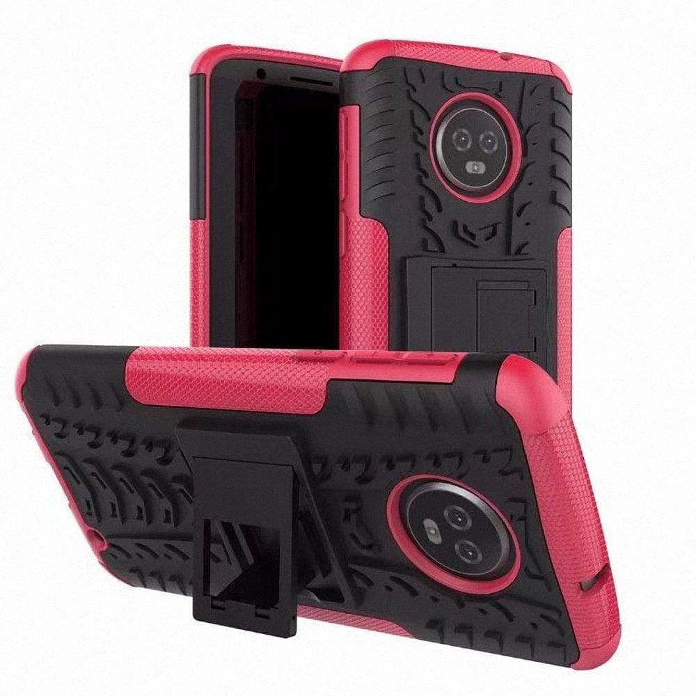 Motorola Moto G6 Plus - Ultimata stöttåliga skalet med stöd - Rosa