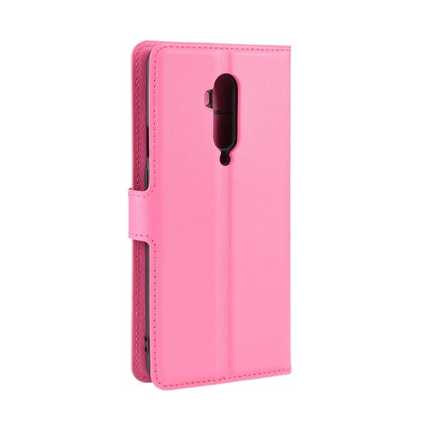 OnePlus 7T Pro - Litchi Plånboksfodral - Rosa