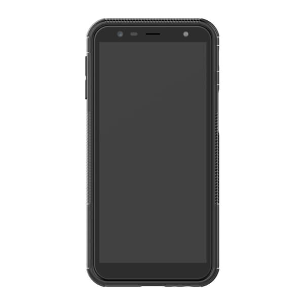 Samsung Galaxy J6 Plus - Stöttåliga skalet med stöd - Svart