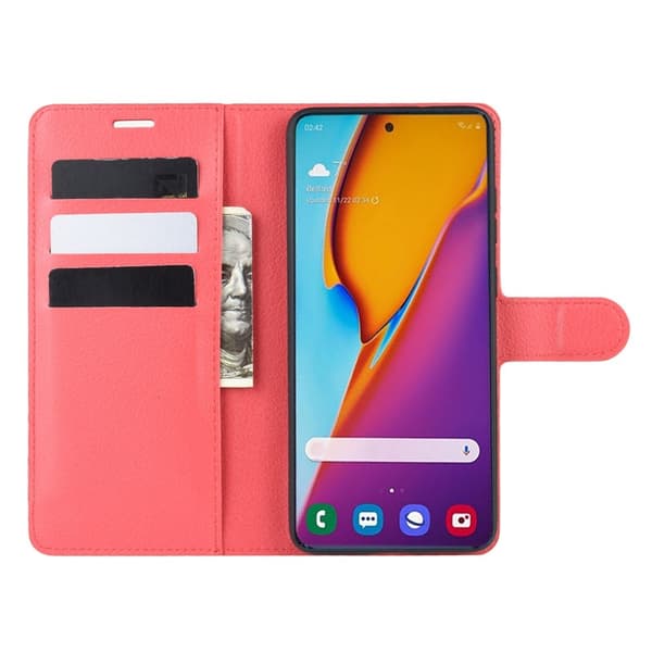 Samsung Galaxy S20 Plus - Litchi Plånboksfodral - Röd