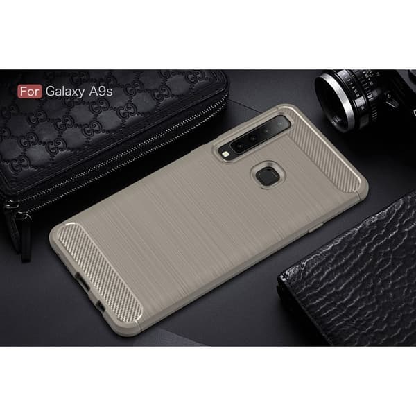 Samsung Galaxy A9 (2018) - Brushed TPU Skal - Grå