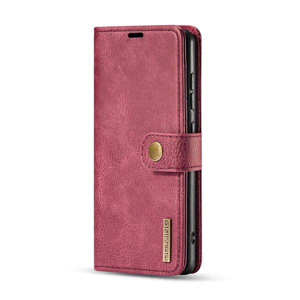 Samsung Galaxy A51 - DG.MING Plånboksfodral/Magnet Skal - Vinröd