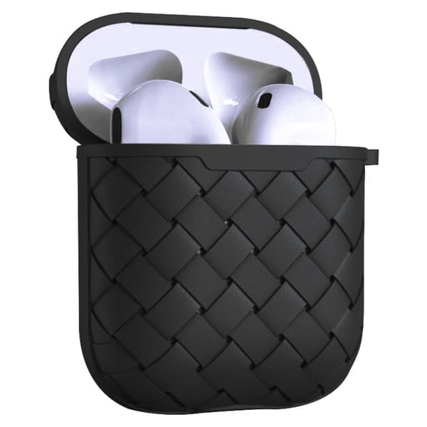 AirPods Skyddsfodral Med Motiv - NXE Väv Textur Skal - Svart