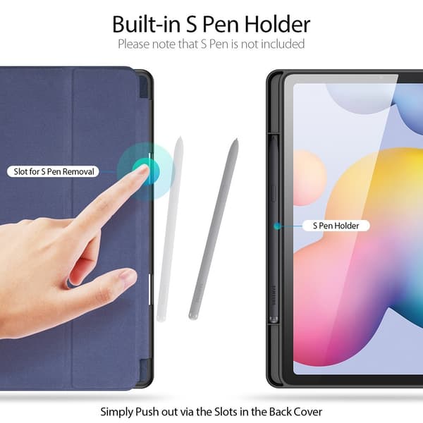 Samsung Galaxy Tab S6 Lite - DUX DUCIS Domo Tri-Fold Fodral - Blå